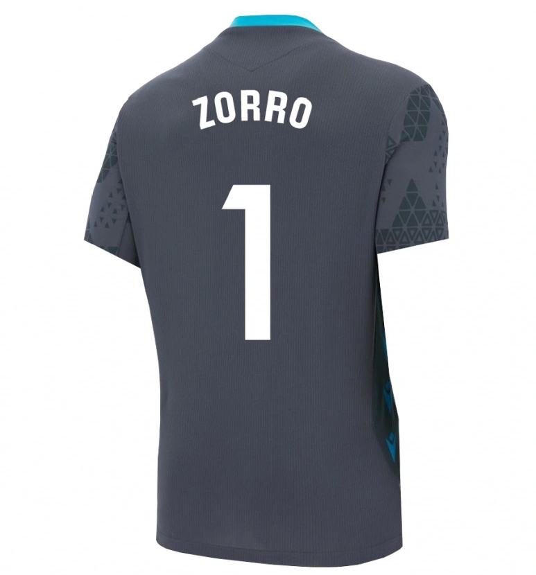 Danxen Mujer Camiseta Zorro #1 Gris Oscuro Negro Portero Equipación 2025/26 La Camisa México