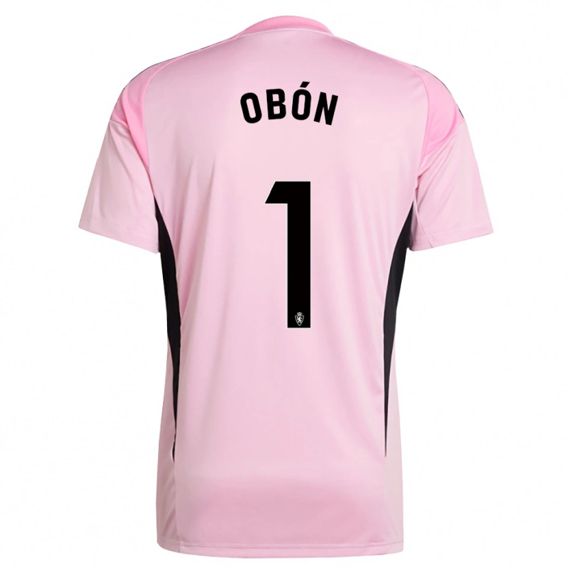 Danxen Mujer Camiseta Manuel Obón #1 Rosa Claro Negro Portero Equipación 2025/26 La Camisa México