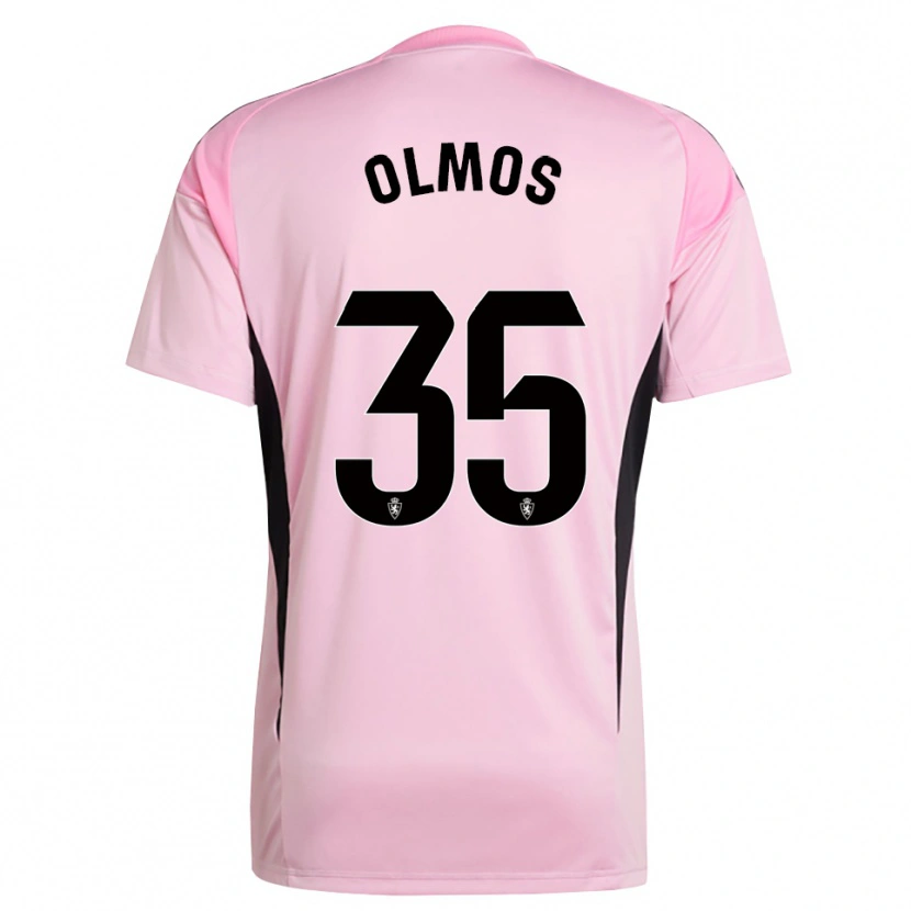 Danxen Mujer Camiseta Lucas Olmos #35 Rosa Claro Negro Portero Equipación 2025/26 La Camisa México