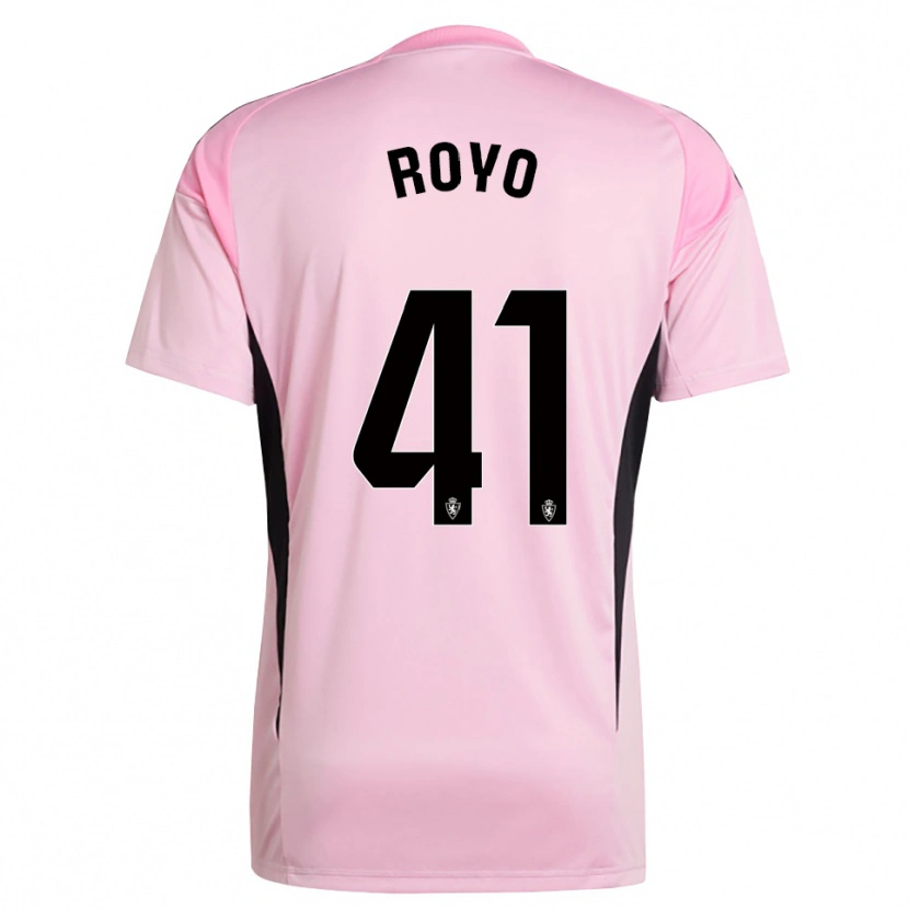 Danxen Mujer Camiseta Eduardo Royo #41 Rosa Claro Negro Portero Equipación 2025/26 La Camisa México