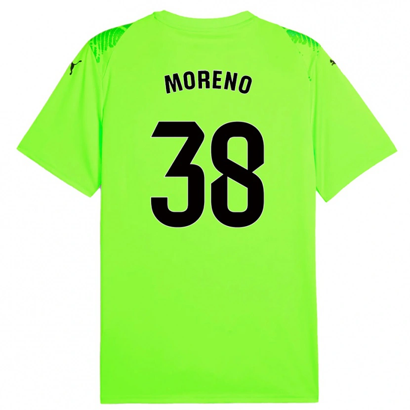 Danxen Mujer Camiseta Gerard Moreno #38 Verde Césped Portero Equipación 2025/26 La Camisa México