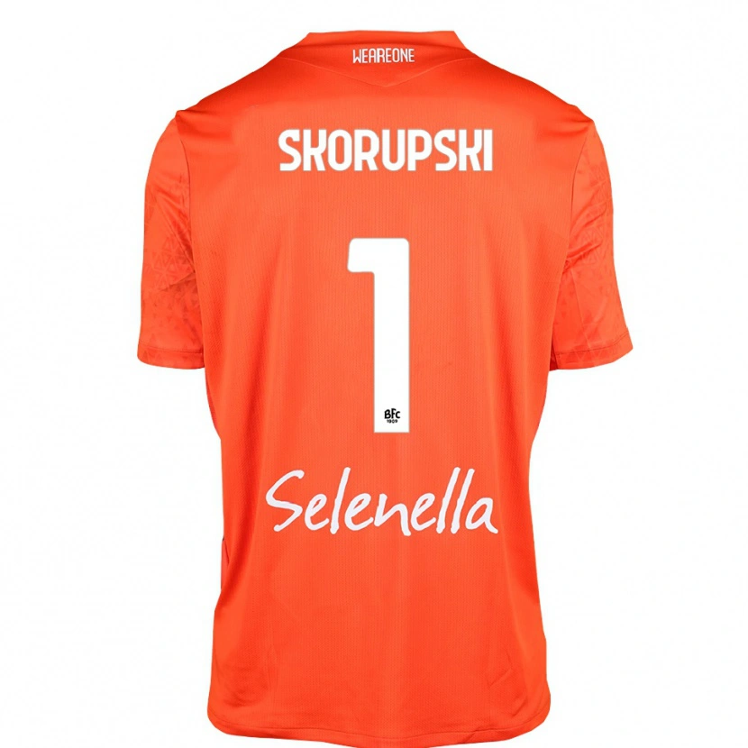 Danxen Mujer Camiseta Lukasz Skorupski #1 Naranja Negro Blanco Portero Equipación 2025/26 La Camisa México