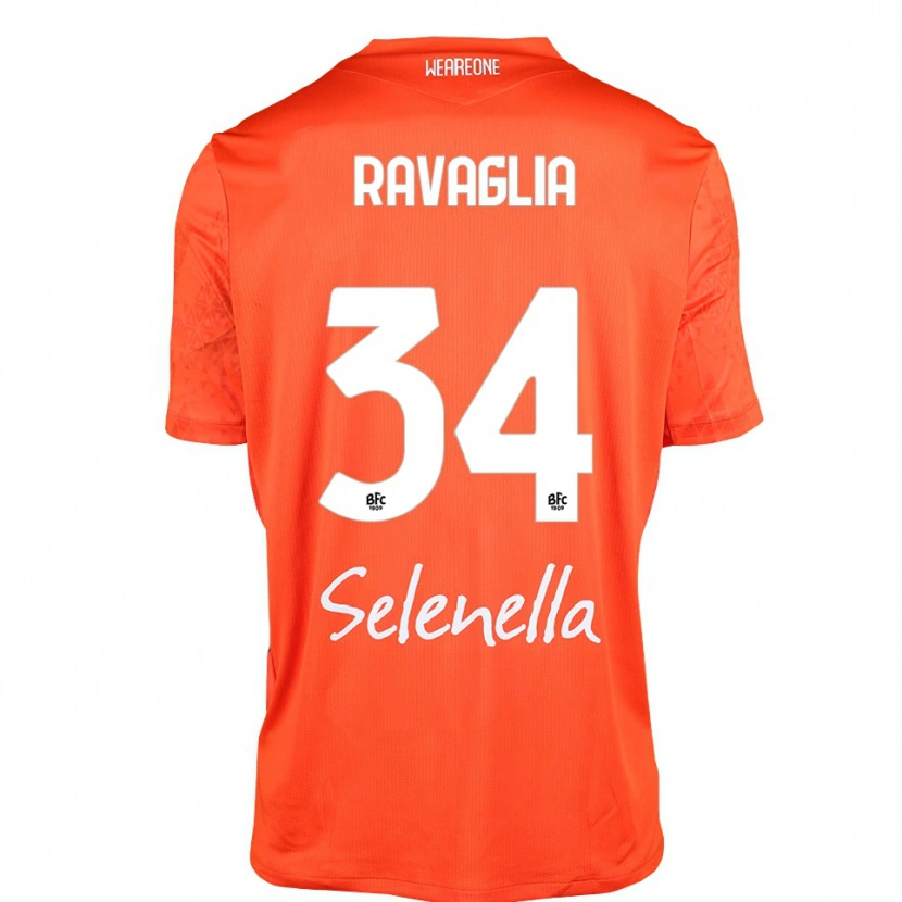 Danxen Mujer Camiseta Federico Ravaglia #34 Naranja Negro Blanco Portero Equipación 2025/26 La Camisa México