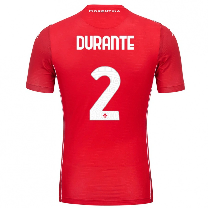 Danxen Mujer Camiseta Francesca Durante #2 Rojo Blanco Portero Equipación 2025/26 La Camisa México
