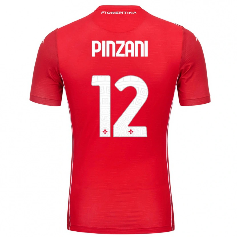 Danxen Mujer Camiseta Lorenzo Pinzani #12 Rojo Blanco Portero Equipación 2025/26 La Camisa México