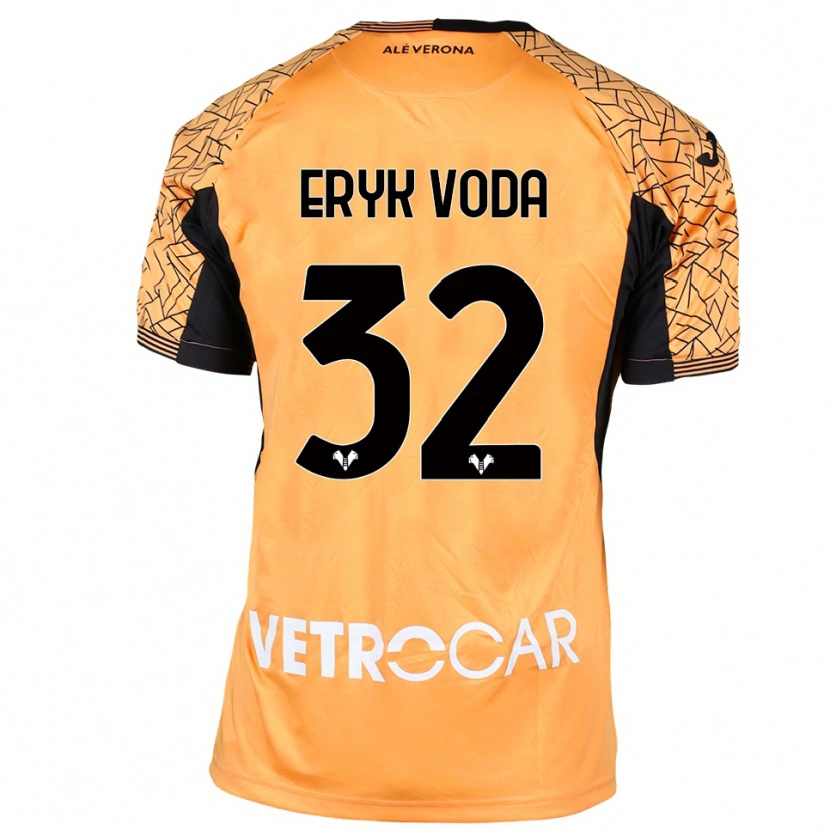 Danxen Mujer Camiseta Eryk Vodă #32 Naranja Negro Blanco Portero Equipación 2025/26 La Camisa México