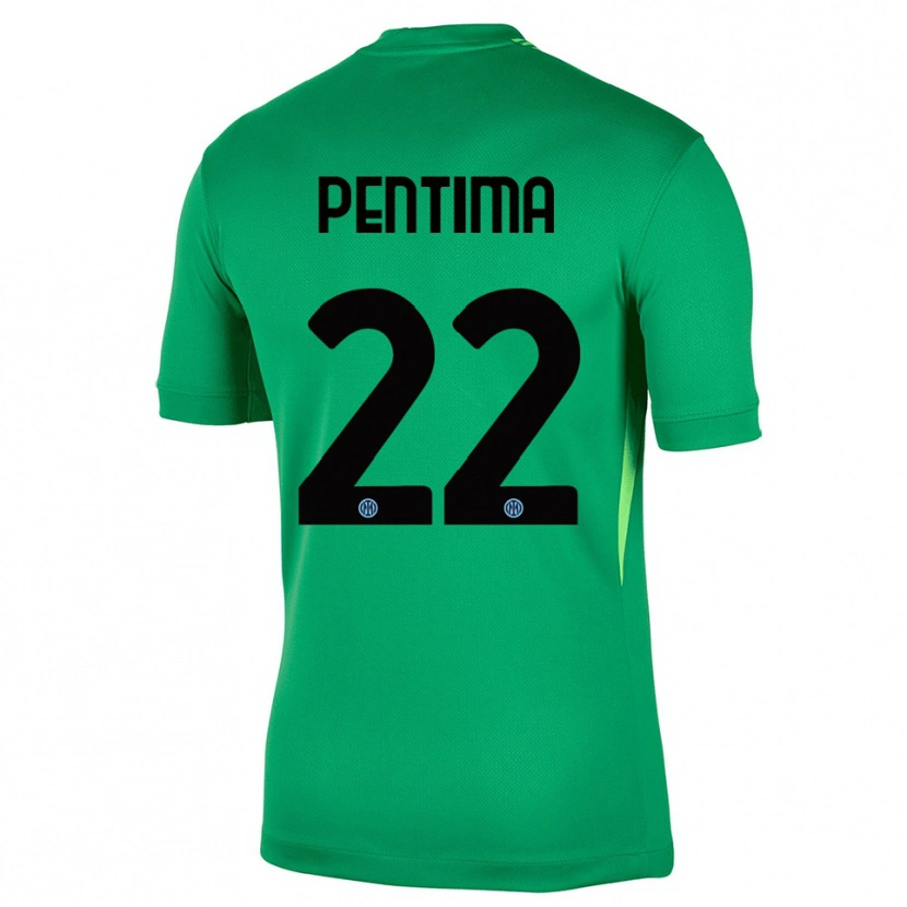 Danxen Mujer Camiseta Alessandro Pentima #22 Verde Claro Negro Portero Equipación 2025/26 La Camisa México