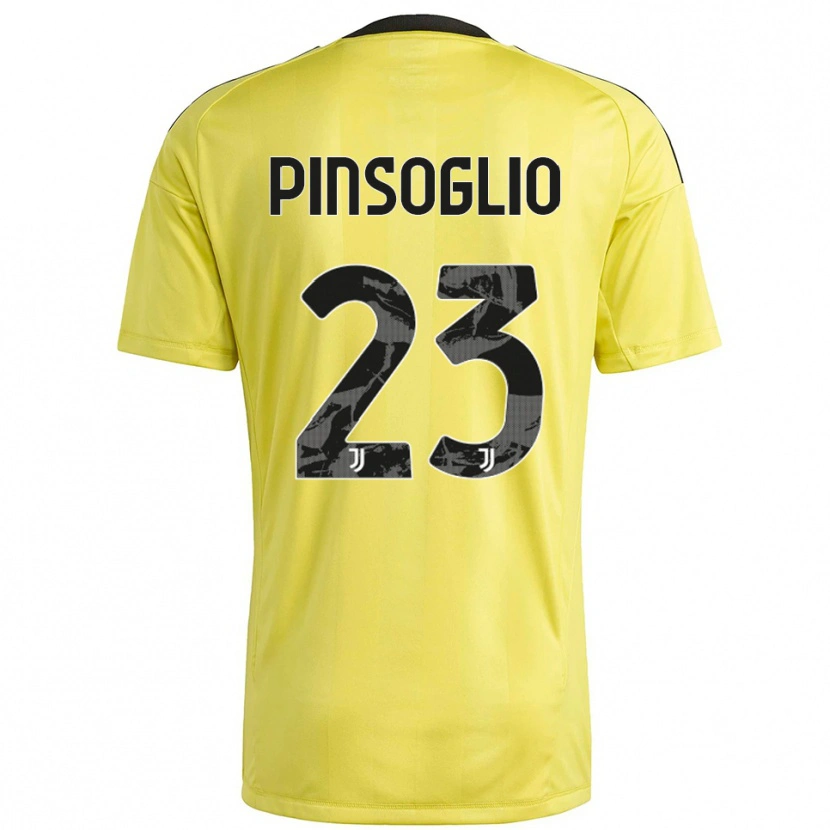 Danxen Mujer Camiseta Carlo Pinsoglio #23 Blanco Amarillo Portero Equipación 2025/26 La Camisa México