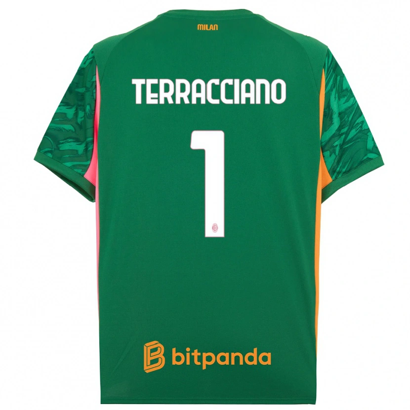 Danxen Mujer Camiseta Pietro Terracciano #1 Verde Naranja Rosa Portero Equipación 2025/26 La Camisa México