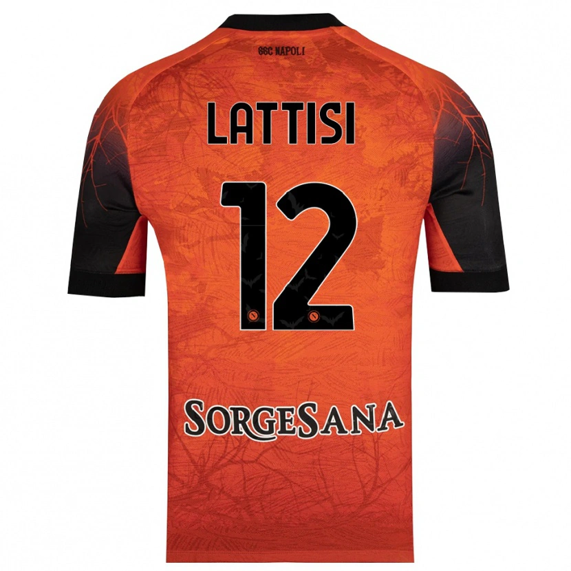 Danxen Mujer Camiseta Francesco Lattisi #12 Naranja Rojo Negro Portero Equipación 2025/26 La Camisa México