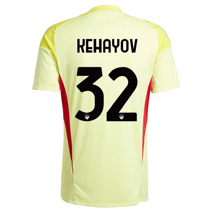 Danxen Mujer Camiseta Atanas Kehayov #32 Amarillo Claro Naranja Portero Equipación 2025/26 La Camisa México