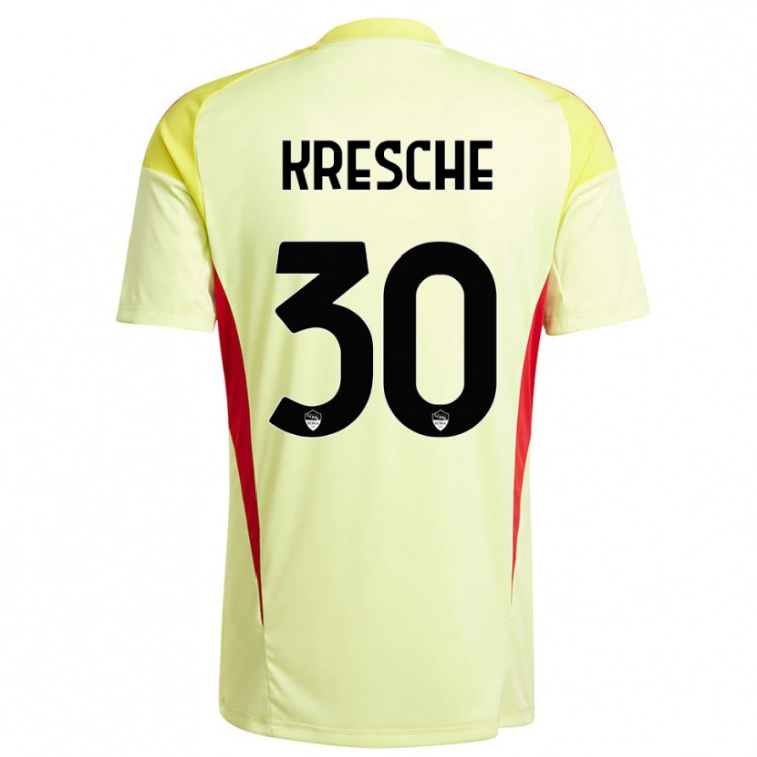 Danxen Mujer Camiseta Isabella Kresche #30 Amarillo Claro Naranja Portero Equipación 2025/26 La Camisa México