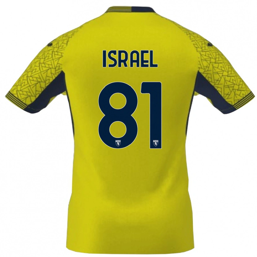 Danxen Mujer Camiseta Franco Israel #81 Amarillo Negro Portero Equipación 2025/26 La Camisa México