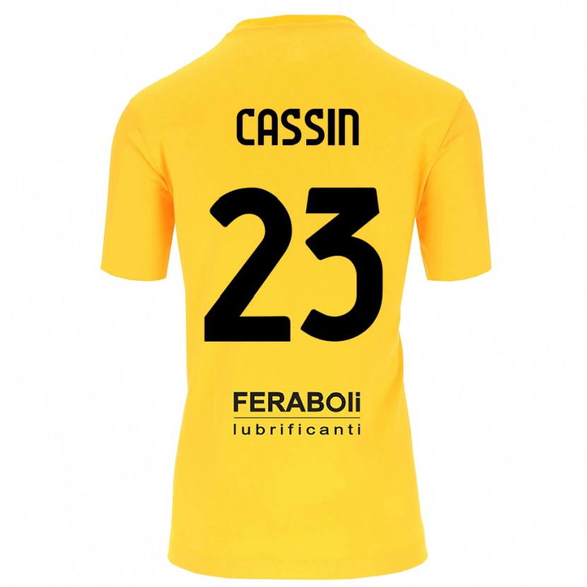 Danxen Mujer Camiseta Marco Cassin #23 Amarillo Negro Portero Equipación 2025/26 La Camisa México