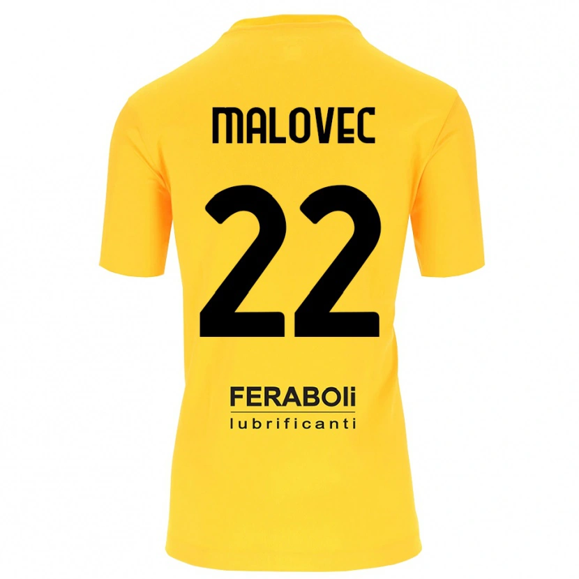 Danxen Mujer Camiseta Adrian Malovec #22 Amarillo Negro Portero Equipación 2025/26 La Camisa México