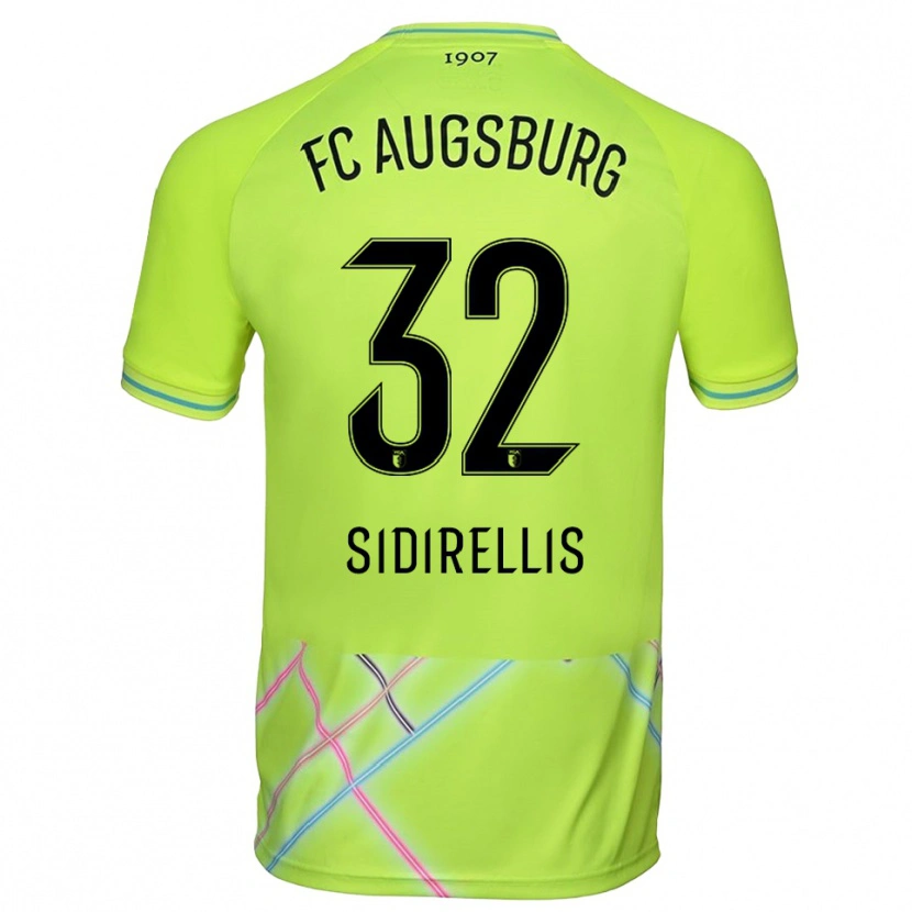 Danxen Mujer Camiseta Konstantinos Sidirellis #32 Verde Amarillo Negro Portero Equipación 2025/26 La Camisa México