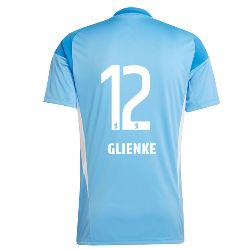 Danxen Mujer Camiseta Niklas Glienke #12 Azul Negro Portero Equipación 2025/26 La Camisa México