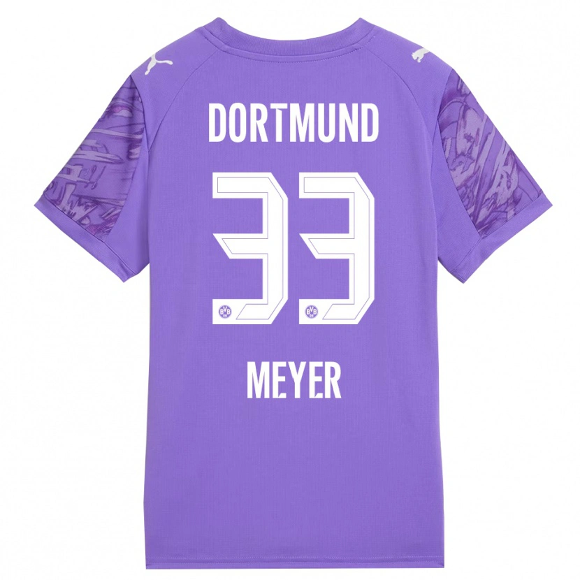 Danxen Mujer Camiseta Alexander Meyer #33 Lila Blanco Portero Equipación 2025/26 La Camisa México