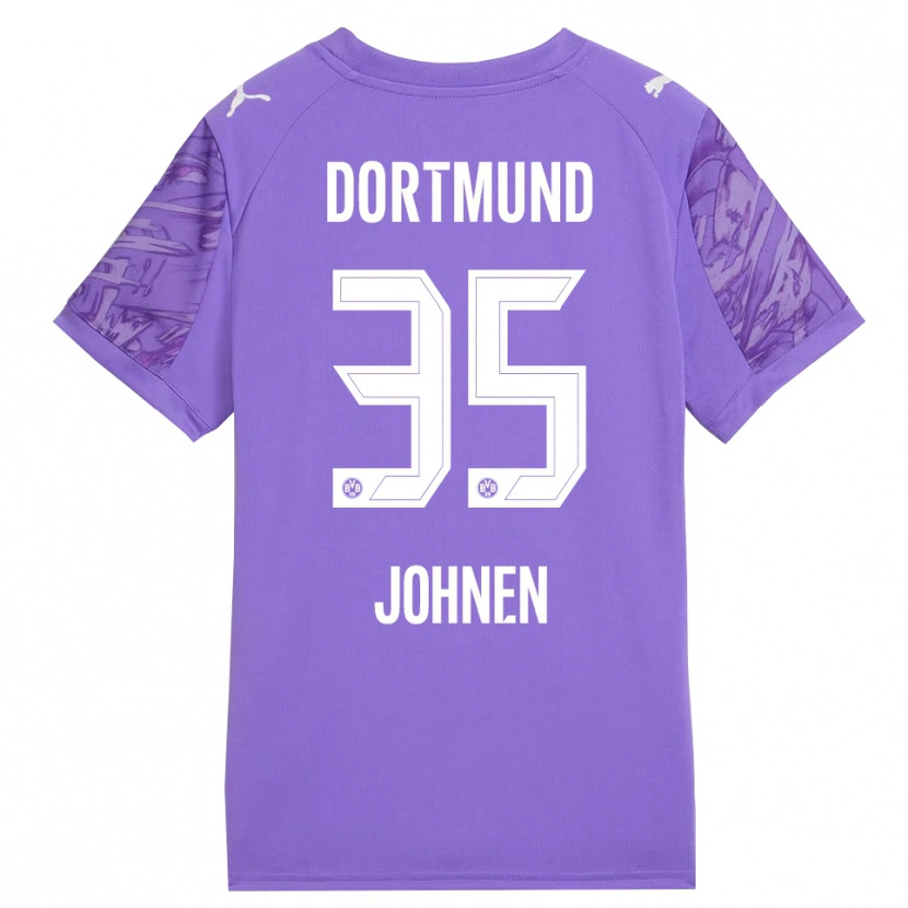 Danxen Mujer Camiseta Marcel Johnen #35 Lila Blanco Portero Equipación 2025/26 La Camisa México