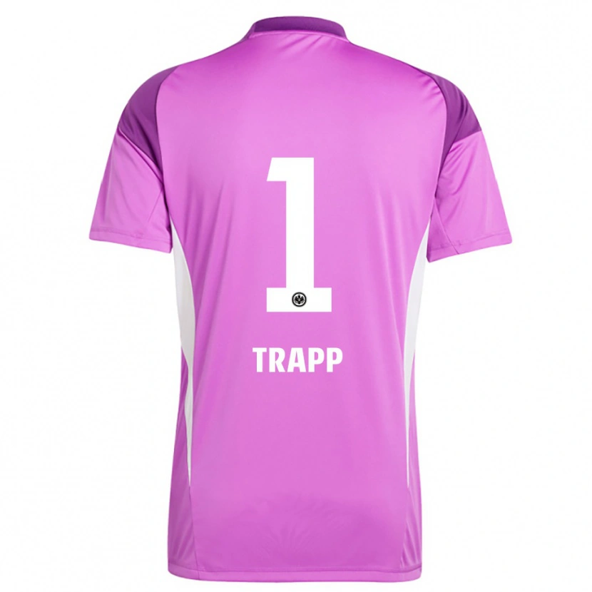 Danxen Mujer Camiseta Kevin Trapp #1 Lila Blanco Portero Equipación 2025/26 La Camisa México