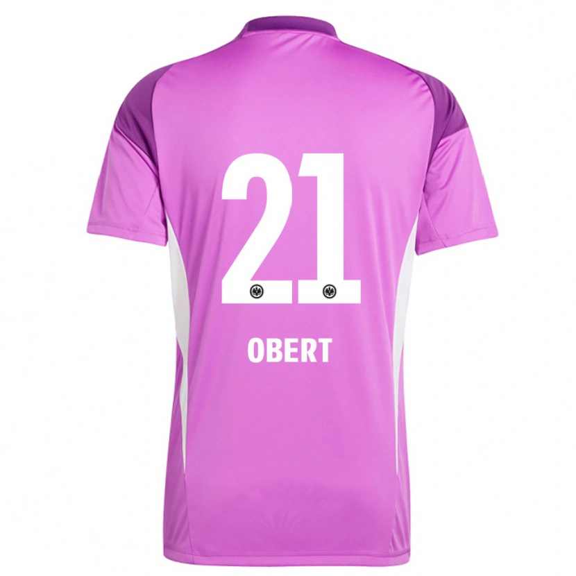 Danxen Mujer Camiseta Yuriy Obert #21 Lila Blanco Portero Equipación 2025/26 La Camisa México