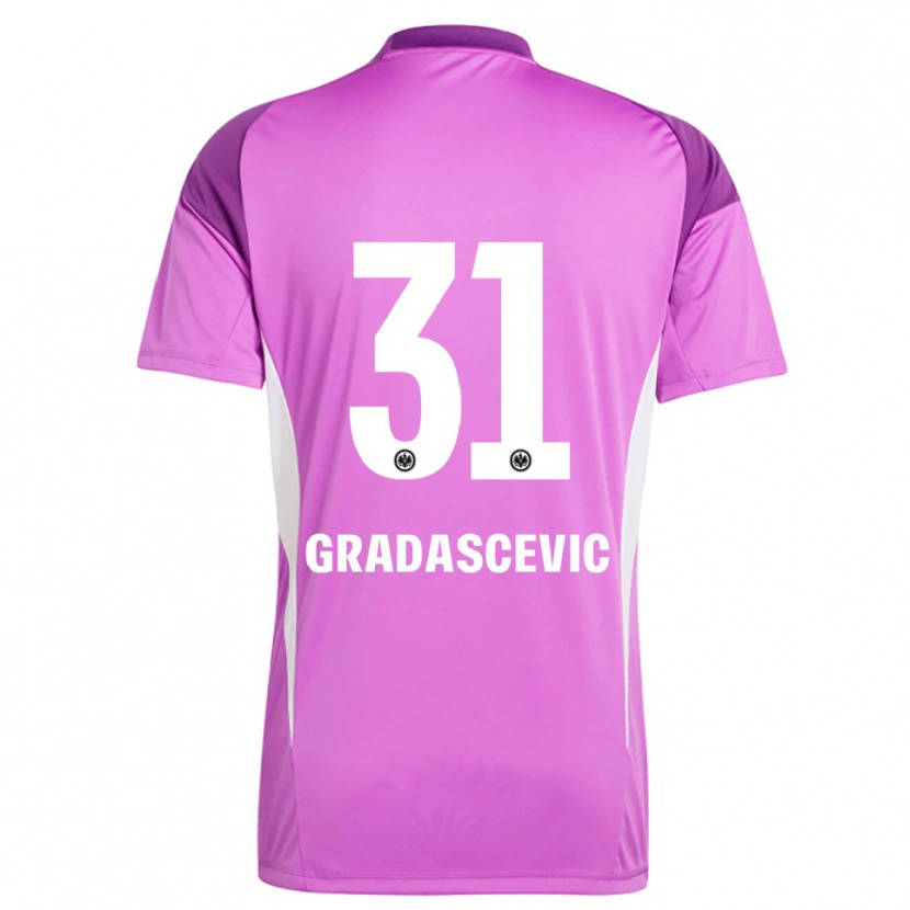 Danxen Mujer Camiseta Meris Gradascevic #31 Lila Blanco Portero Equipación 2025/26 La Camisa México