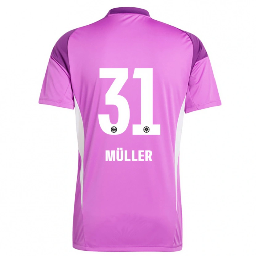 Danxen Mujer Camiseta Laurin Müller #31 Lila Blanco Portero Equipación 2025/26 La Camisa México