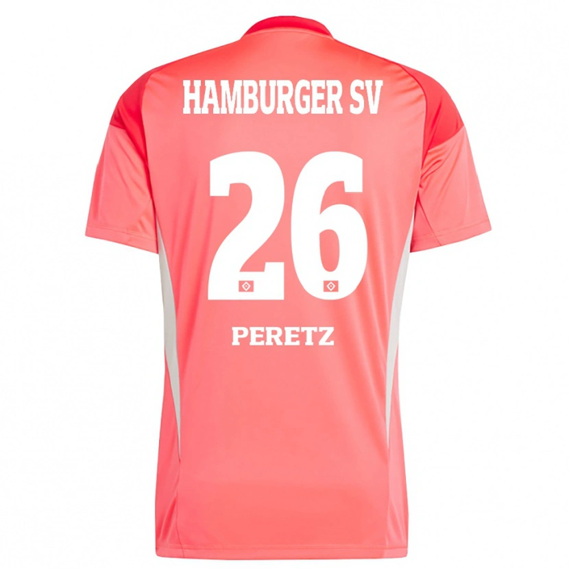 Danxen Mujer Camiseta Daniel Peretz #26 Naranja Rojo Portero Equipación 2025/26 La Camisa México