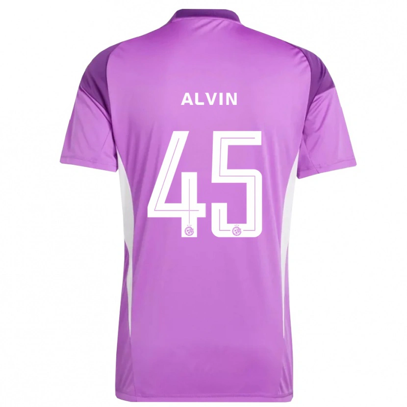 Danxen Mujer Camiseta Glenn Alvin #45 Lila Morado Portero Equipación 2025/26 La Camisa México