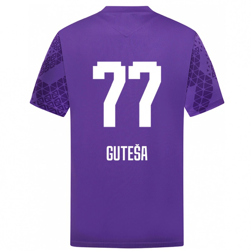 Danxen Mujer Camiseta Ivan Guteša #77 Blanco Índigo Portero Equipación 2025/26 La Camisa México