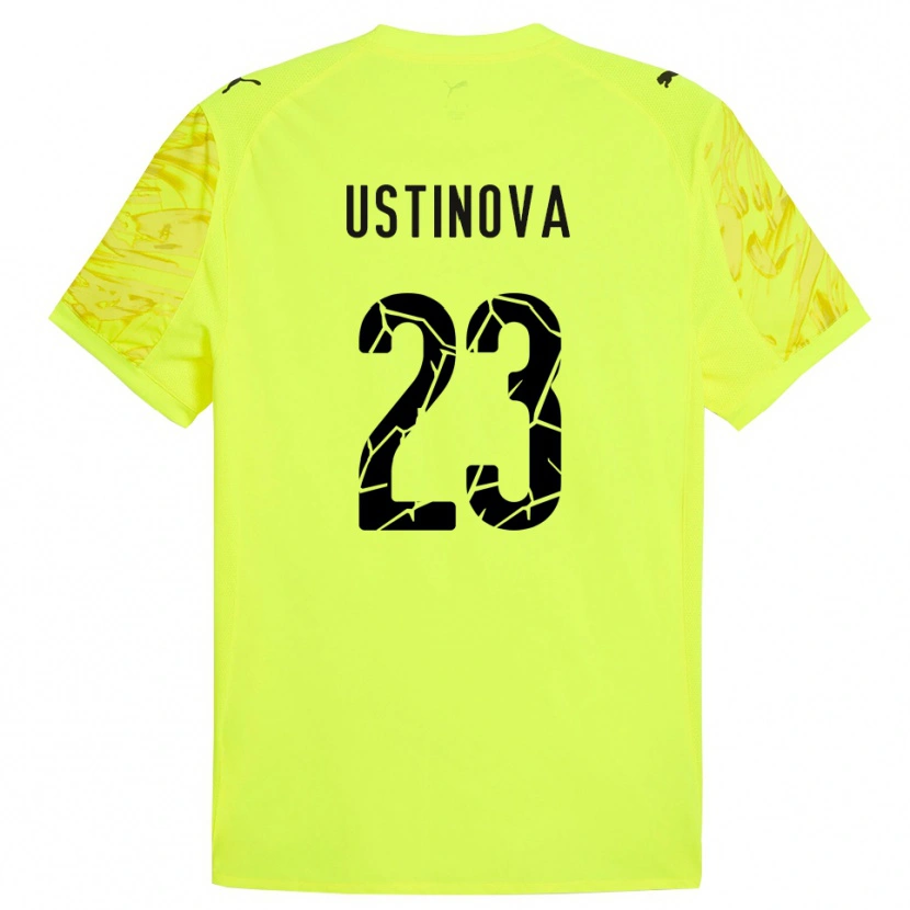 Danxen Mujer Camiseta Liudmyla Ustinova #23 Verde Amarillo Portero Equipación 2025/26 La Camisa México