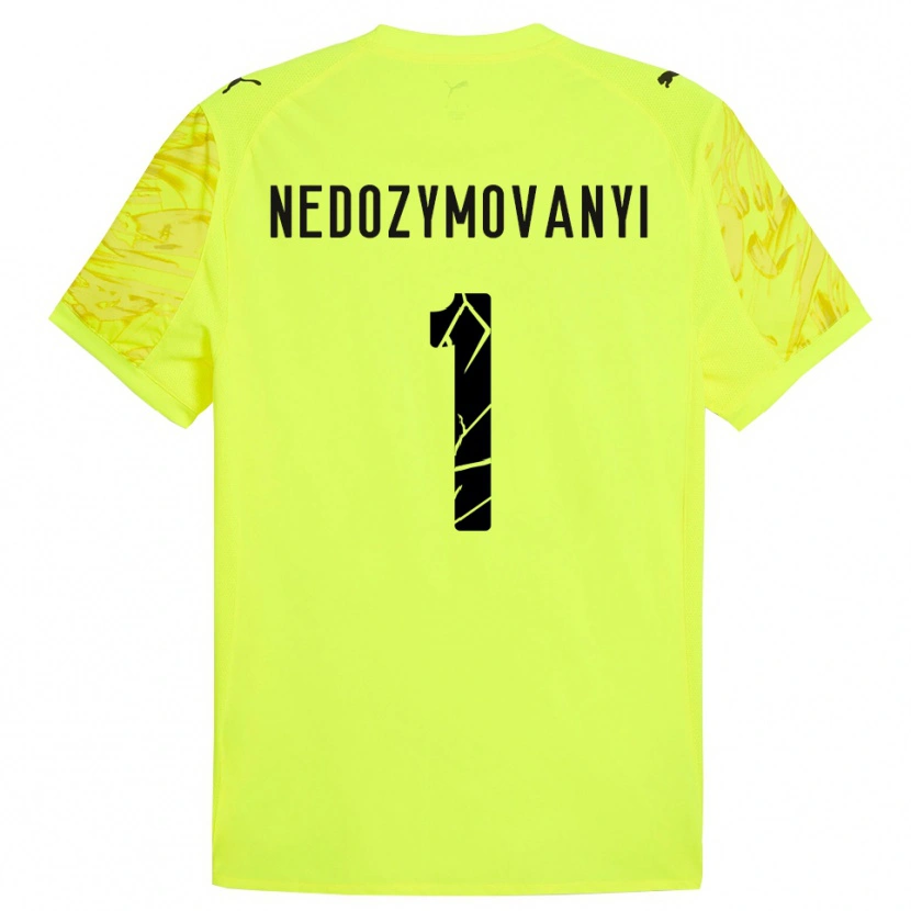Danxen Mujer Camiseta Artem Nedozymovanyi #1 Verde Amarillo Portero Equipación 2025/26 La Camisa México
