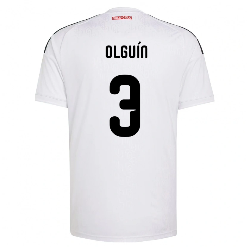 Danxen Niño Camiseta Alonso Olguín #3 Blanco Negro 1ª Equipación 2026/27 La Camisa México