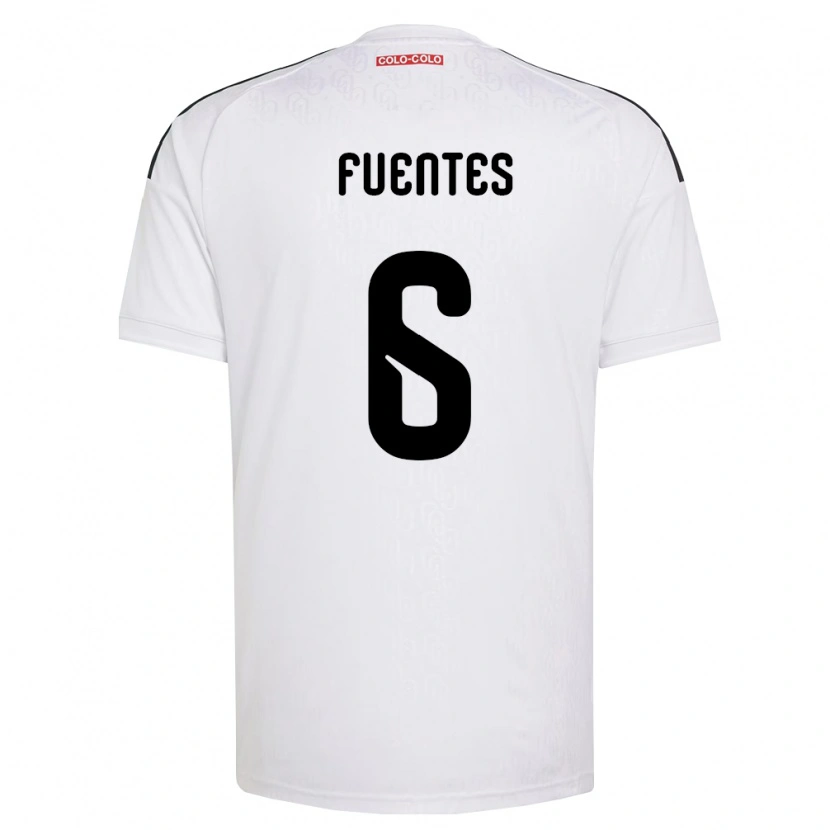 Danxen Niño Camiseta César Fuentes #6 Blanco Negro 1ª Equipación 2026/27 La Camisa México