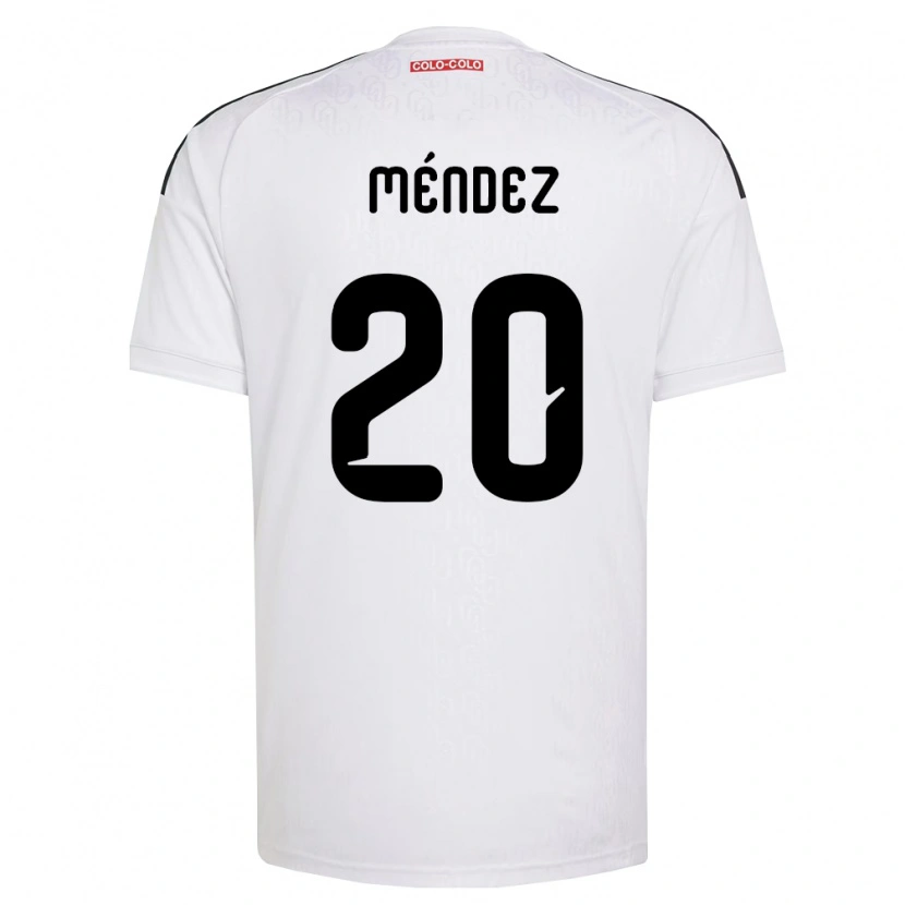Danxen Niño Camiseta Javier Méndez #20 Blanco Negro 1ª Equipación 2026/27 La Camisa México