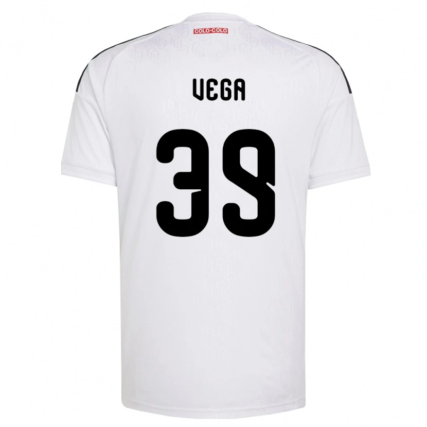 Danxen Niño Camiseta Sebastián Vega #39 Blanco Negro 1ª Equipación 2026/27 La Camisa México