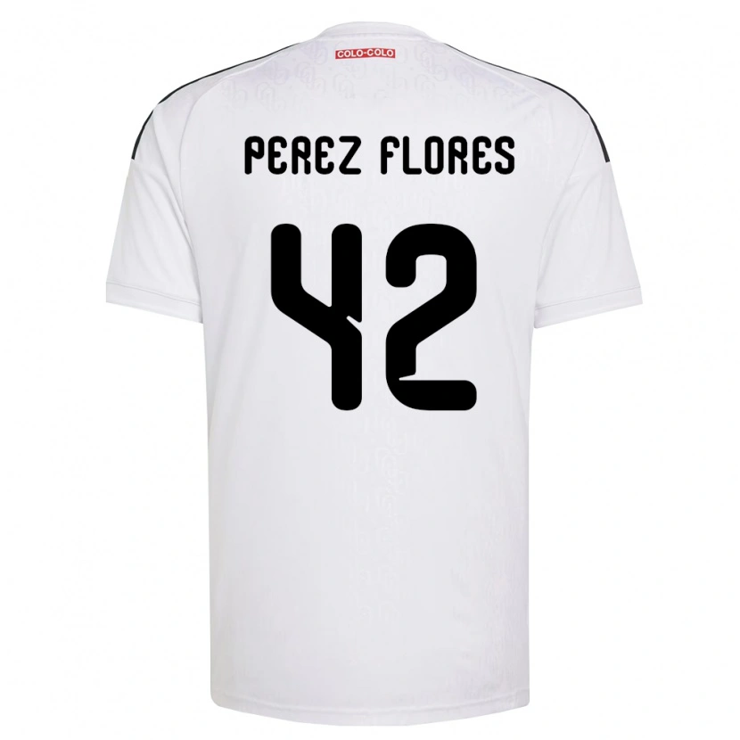 Danxen Niño Camiseta Benjamín Pérez #42 Blanco Negro 1ª Equipación 2026/27 La Camisa México