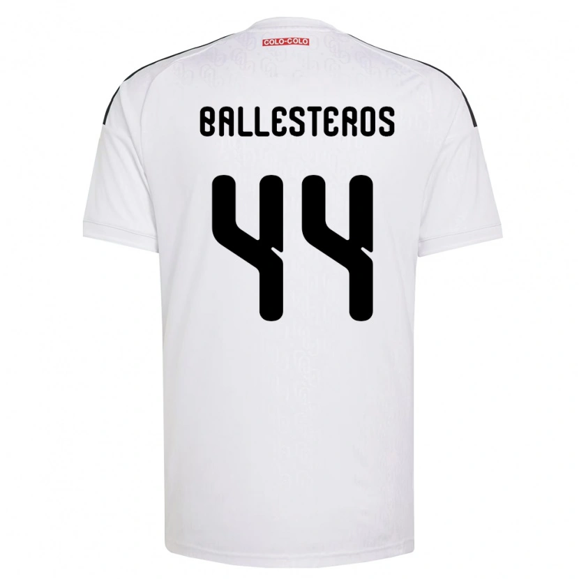 Danxen Niño Camiseta Martín Ballesteros #44 Blanco Negro 1ª Equipación 2026/27 La Camisa México