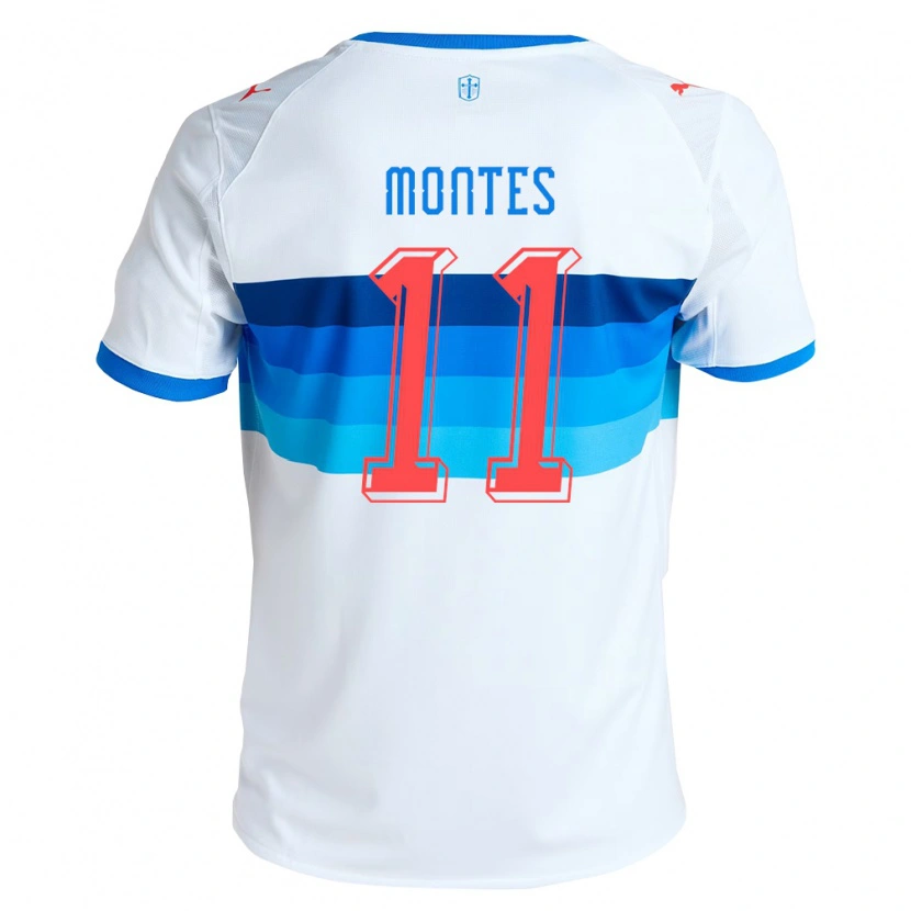 Danxen Niño Camiseta Clemente Montes #11 Blanco Azul Cielo 1ª Equipación 2026/27 La Camisa México