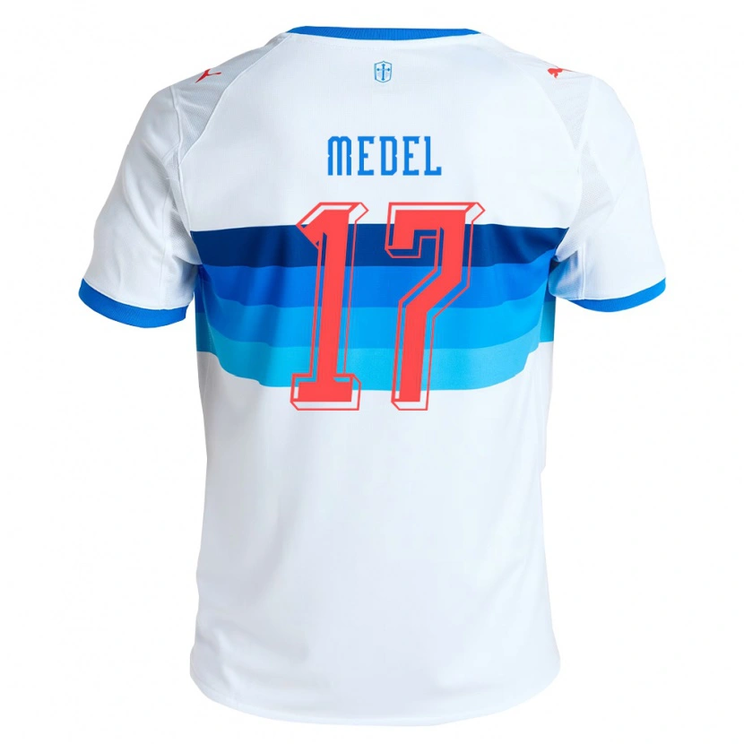 Danxen Niño Camiseta Gary Medel #17 Blanco Azul Cielo 1ª Equipación 2026/27 La Camisa México