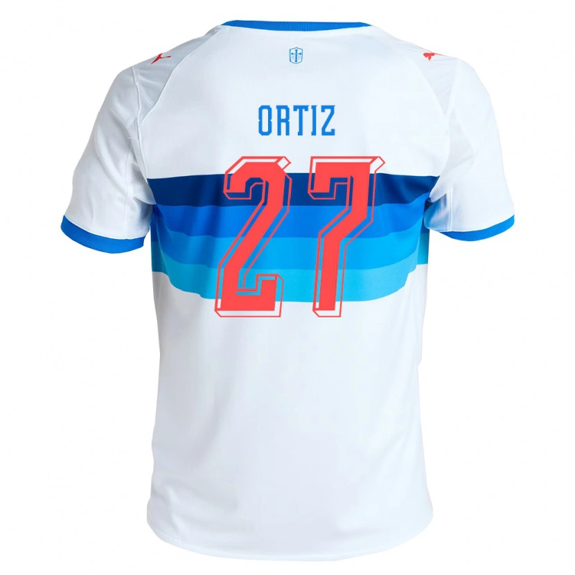 Danxen Niño Camiseta Jorge Ortiz #27 Blanco Azul Cielo 1ª Equipación 2026/27 La Camisa México