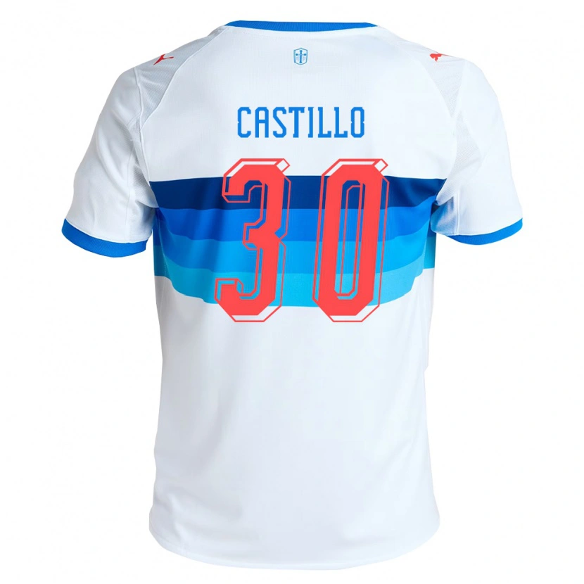 Danxen Niño Camiseta Nicolas Castillo #30 Blanco Azul Cielo 1ª Equipación 2026/27 La Camisa México