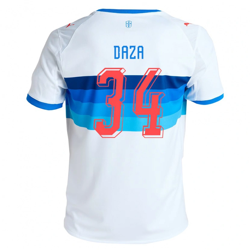Danxen Niño Camiseta Francisco Daza #34 Blanco Azul Cielo 1ª Equipación 2026/27 La Camisa México