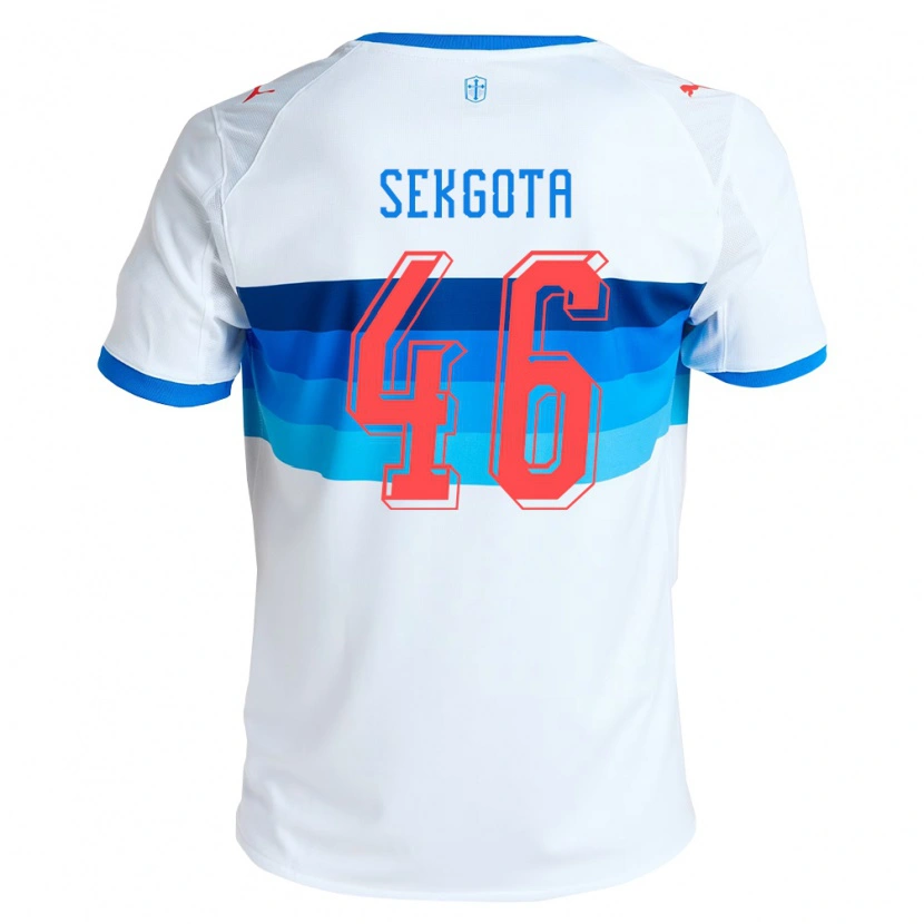 Danxen Niño Camiseta Jeffrey Sekgota #46 Blanco Azul Cielo 1ª Equipación 2026/27 La Camisa México