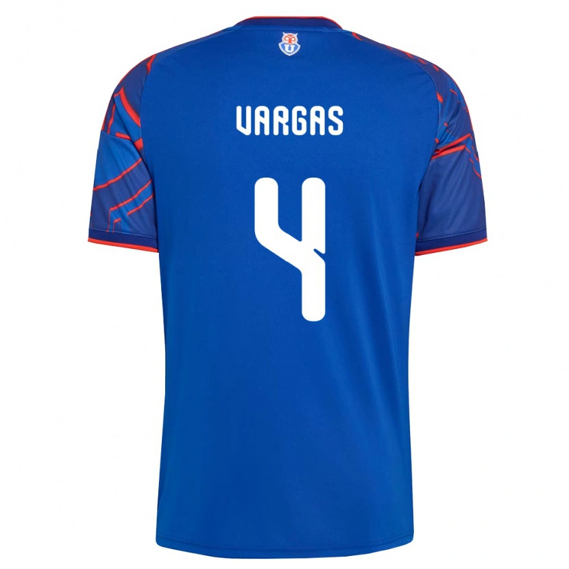 Danxen Niño Camiseta Diego Vargas #4 Azul Real Rojo 1ª Equipación 2026/27 La Camisa México