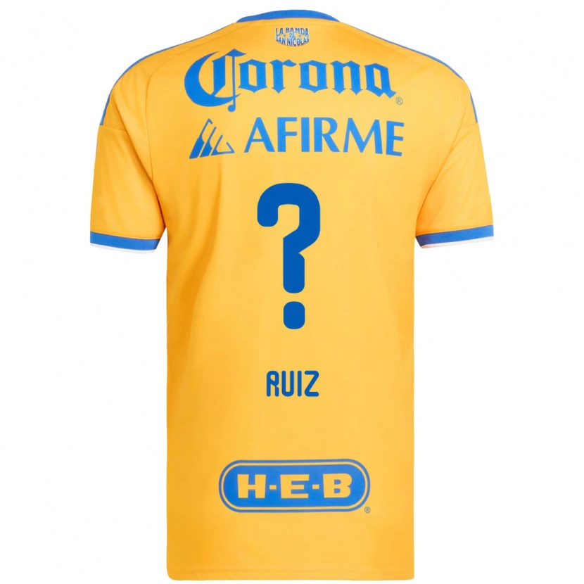 Danxen Niño Camiseta Luis Ruiz #0 Amarillo Azul 1ª Equipación 2026/27 La Camisa México