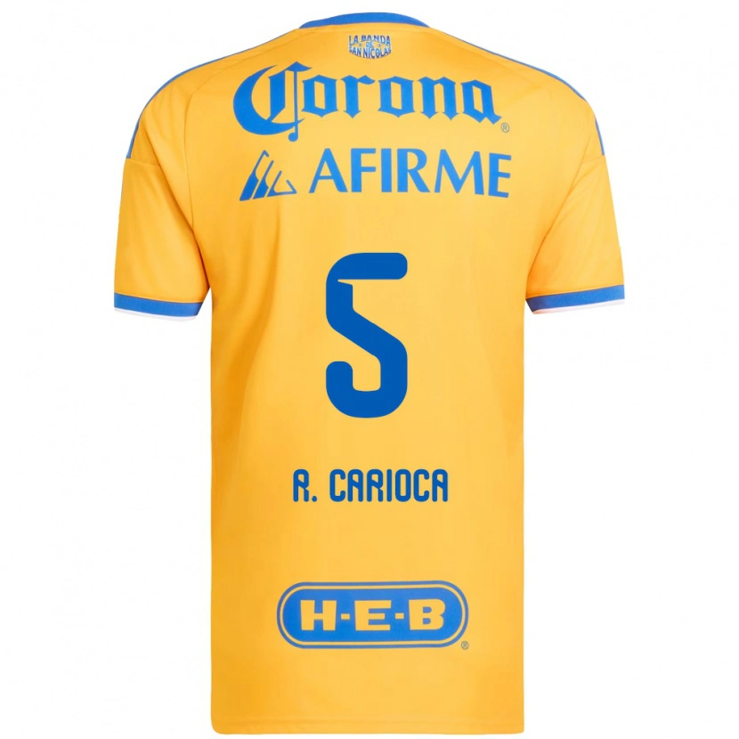 Danxen Niño Camiseta Rafael Carioca #5 Amarillo Azul 1ª Equipación 2026/27 La Camisa México
