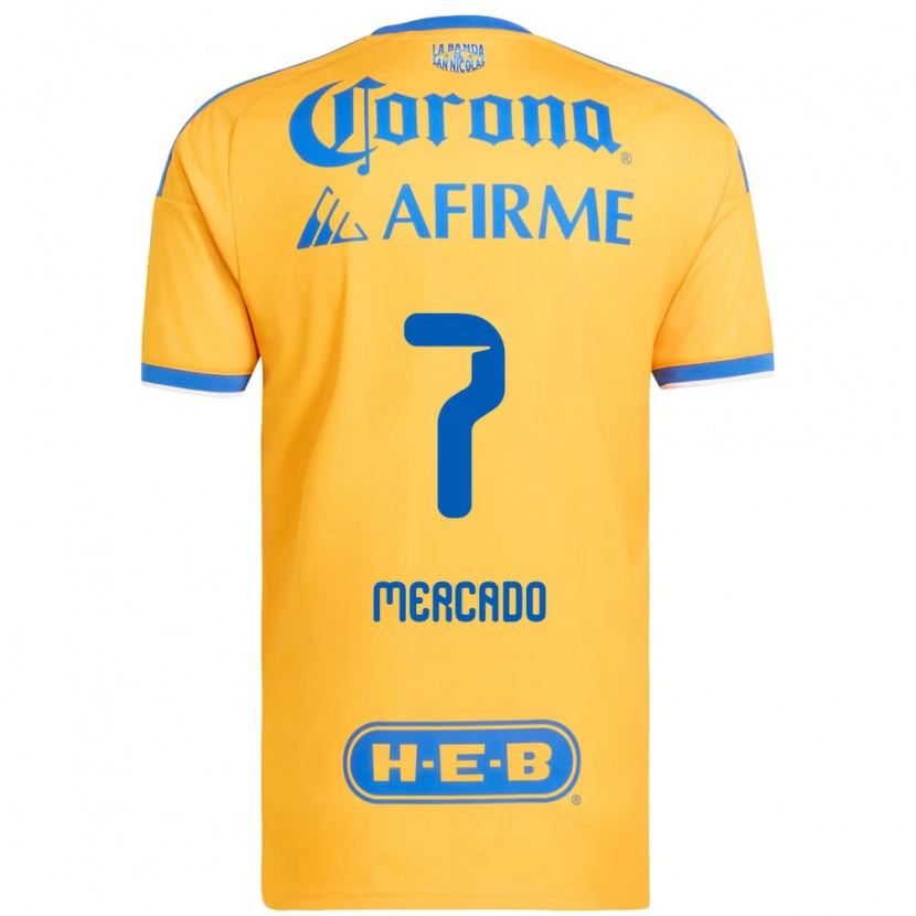 Danxen Niño Camiseta Liliana Mercado #7 Amarillo Azul 1ª Equipación 2026/27 La Camisa México