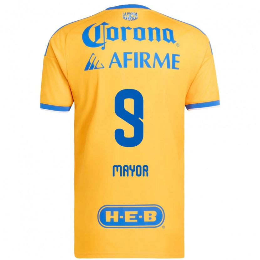 Danxen Niño Camiseta Stephany Mayor #9 Amarillo Azul 1ª Equipación 2026/27 La Camisa México