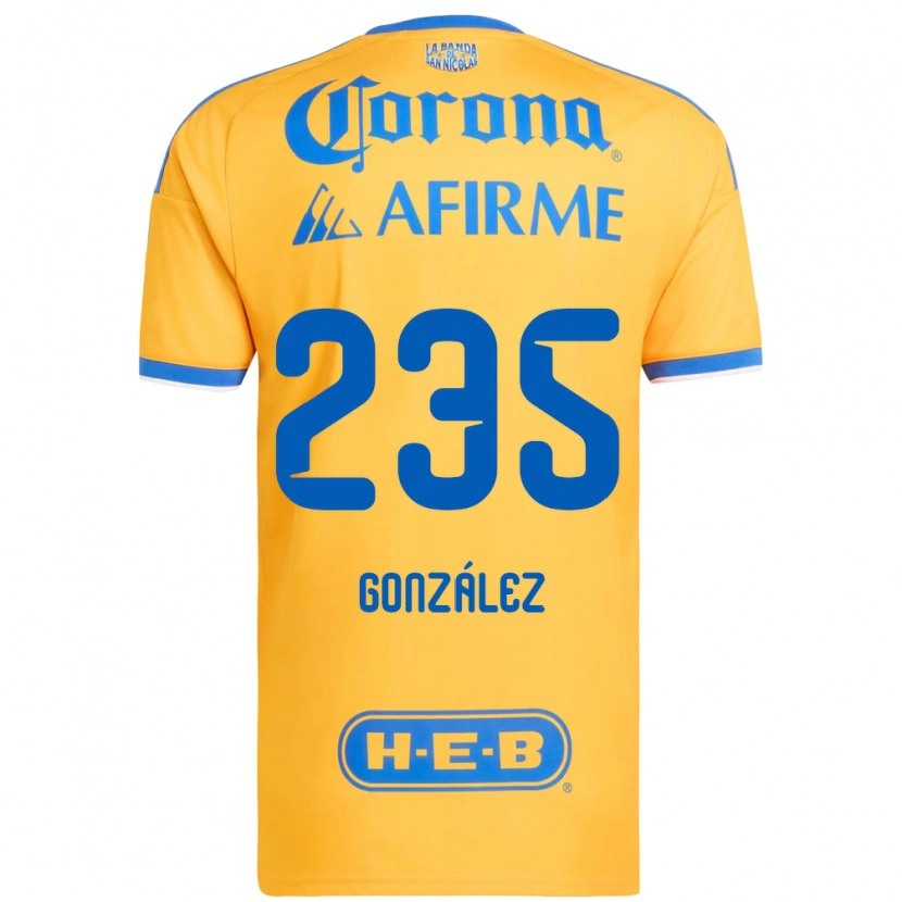 Danxen Niño Camiseta Mauricio González #235 Amarillo Azul 1ª Equipación 2026/27 La Camisa México